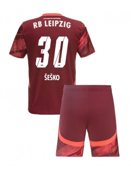 RB Leipzig Benjamin Sesko #30 Replika Borta Kläder Barn 2024-25 Kortärmad (+ byxor)